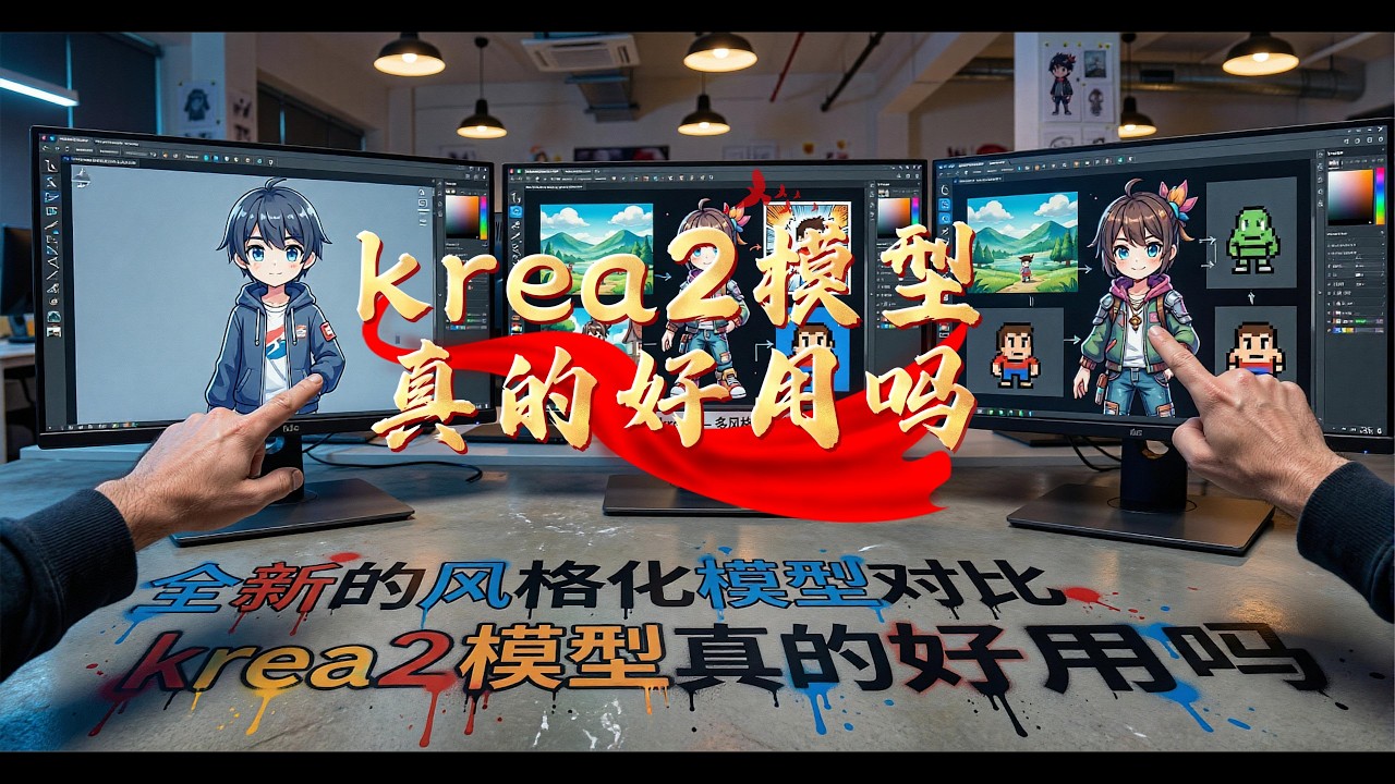 ComfyUI原生支持！Krea 2 vs ZIT，风格化能力到底谁更强？