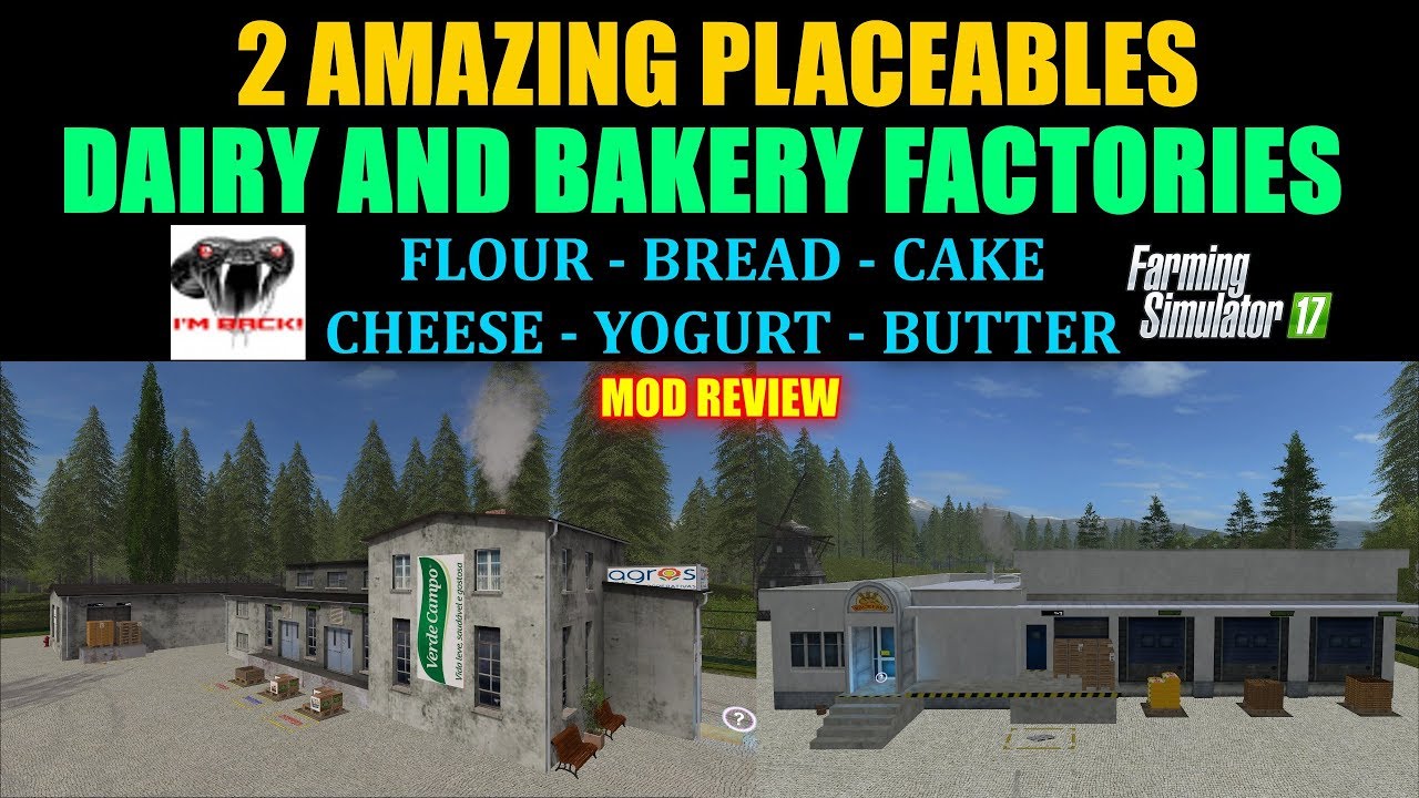 Farming Simulator 17 - Amazing Placeable Bakery and Dairy 