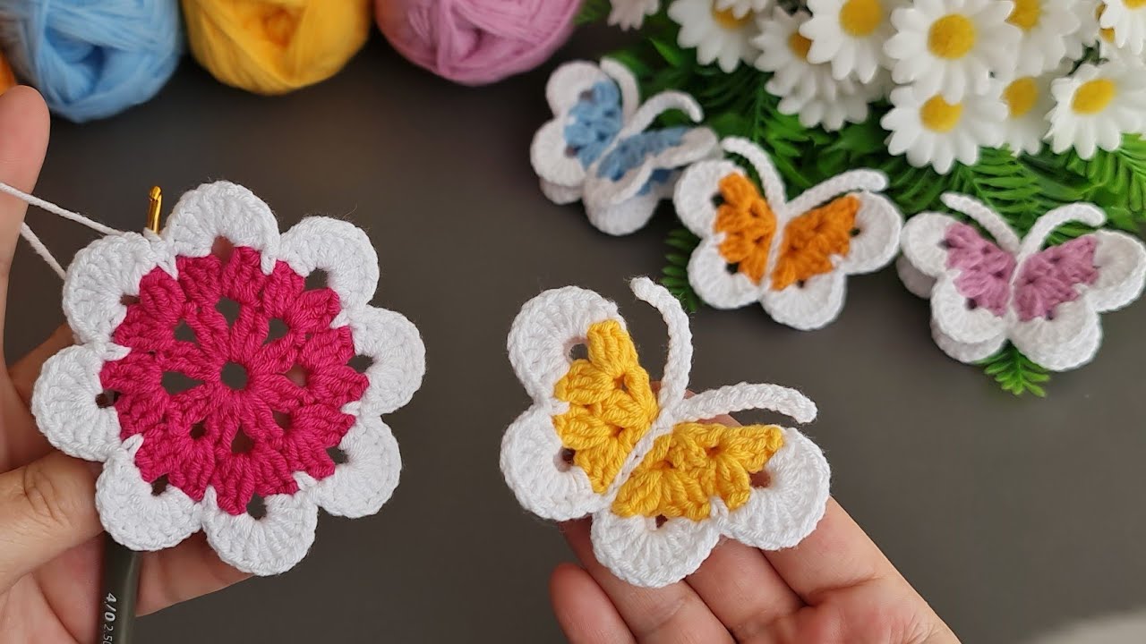 Make MONEY with This Super Easy Crochet Mini Butterfly Keychain! 🦋Sell and give as a gift🦋🦋🦋