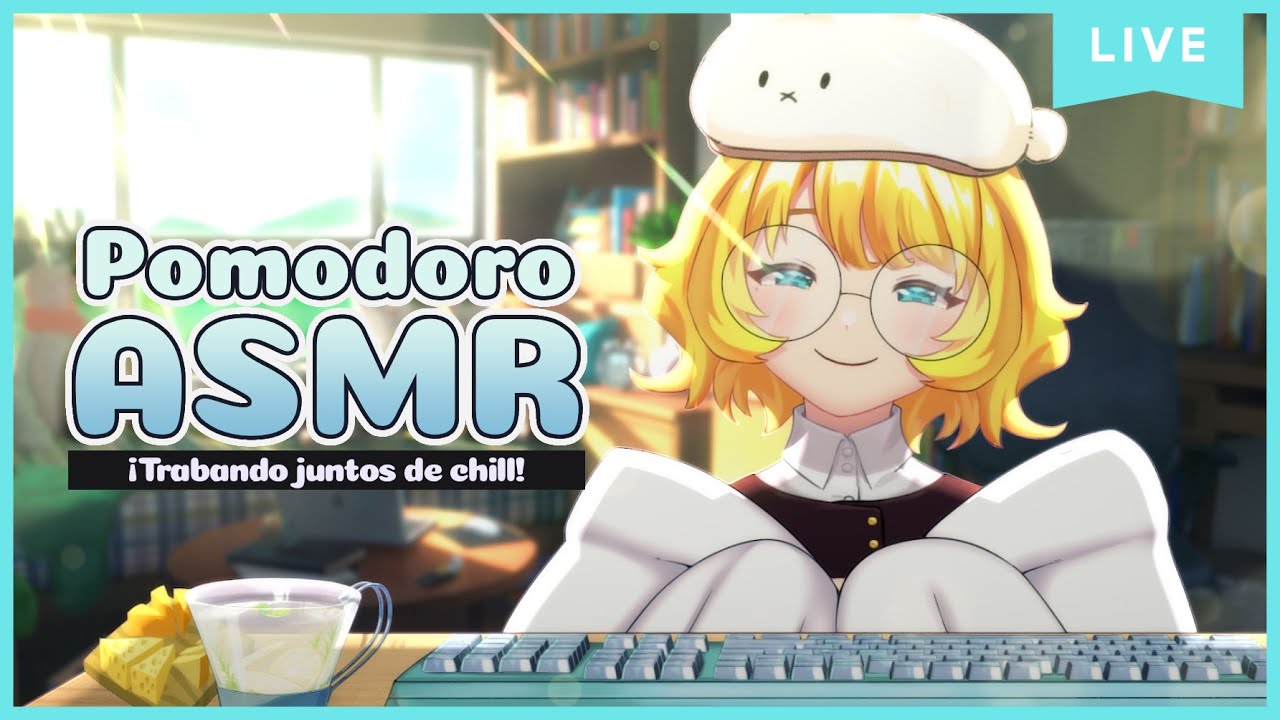 【ASMR】 ¡Trabajando juntos este inicio de semana! 💛 / Sesión pomodoro con timer 🍅 【Sunny Suuris】