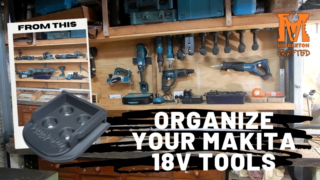 MAKITA 18V Cordless tool Organizer (Special 3d printed Bracket !!!) GREAT COVID DIY PROJECT