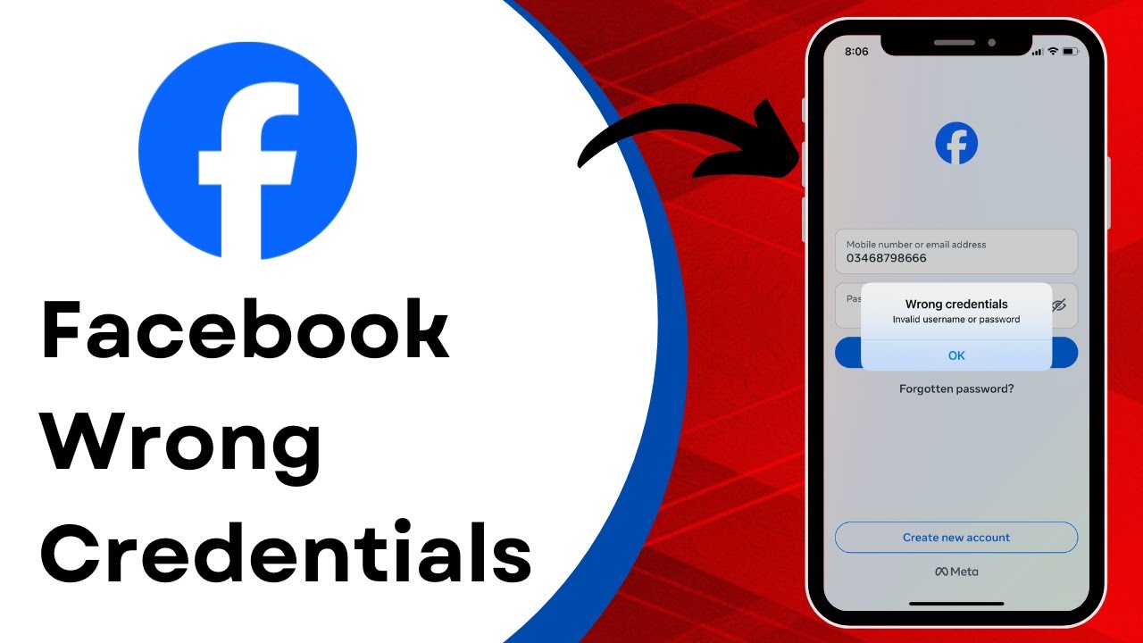 [Fixed]✔️: Facebook Wrong Credentials Invalid Username or Password