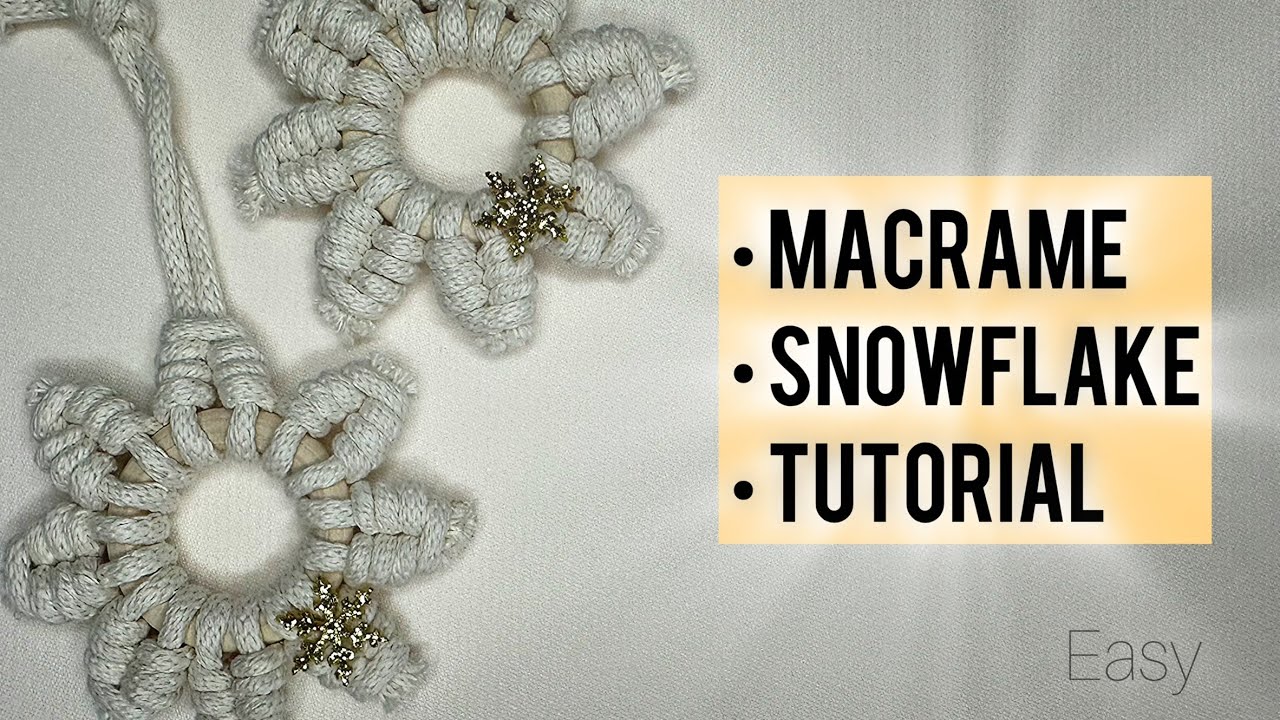 DIY Macrame Snowflake | Handmade Christmas Ornament | Eco-Friendly Macrame Decor