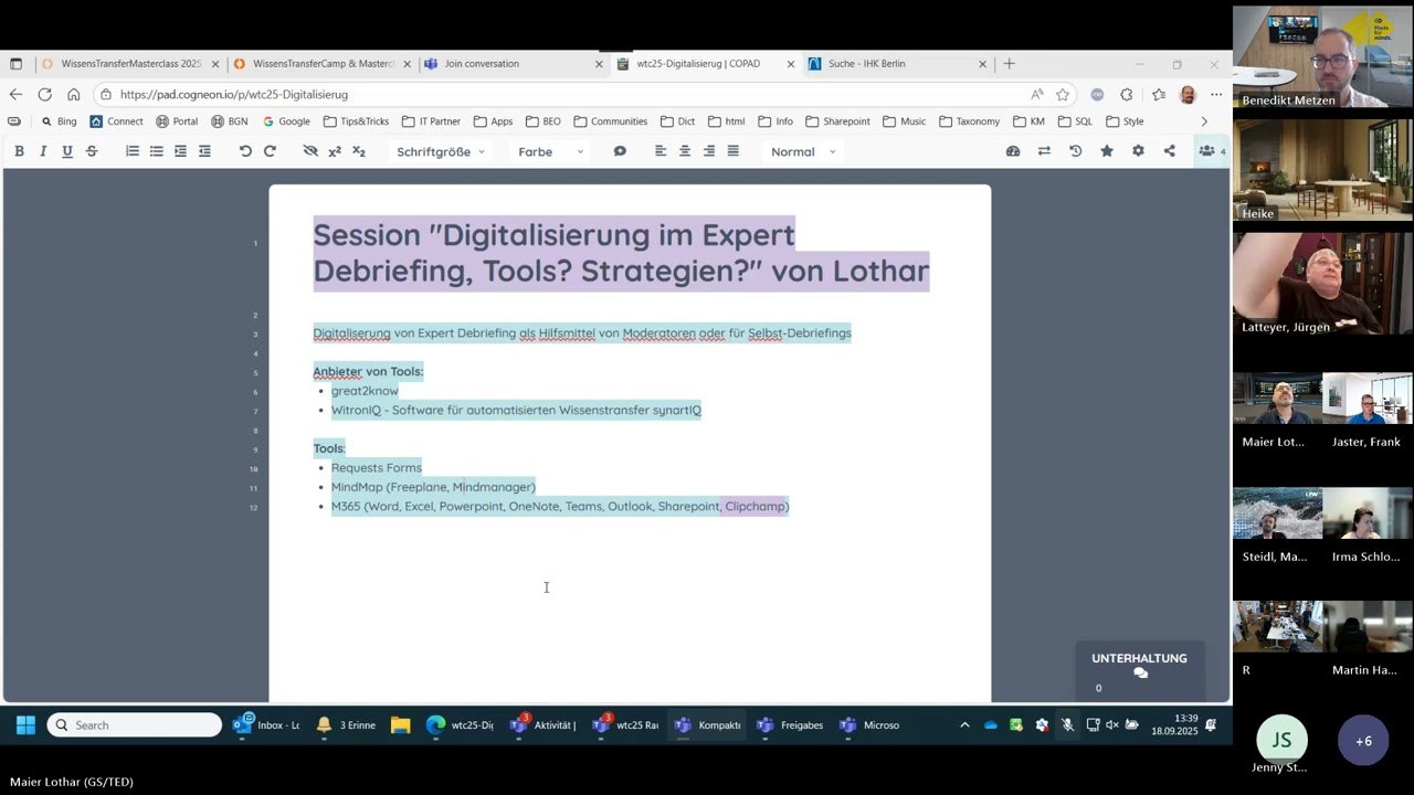 Digitalisierung im Expert Debriefing, Tools? Strategien? (wtc25)