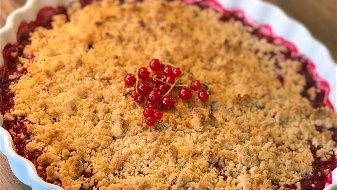 Red currant pie recipe | easy recipe for crumbles