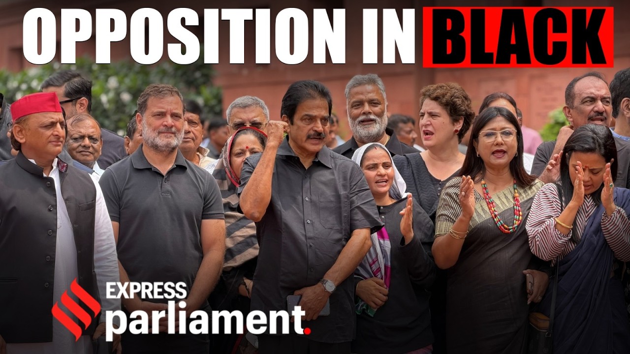 Opposition MPs Wear Black in LS to Protest Lathi Charge on CJP Student Protesters | Monsoon Session