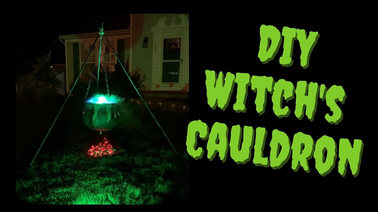 Halloween DIY Spooky Witch's Cauldron - Bubbling Cauldron with Glowing Coals