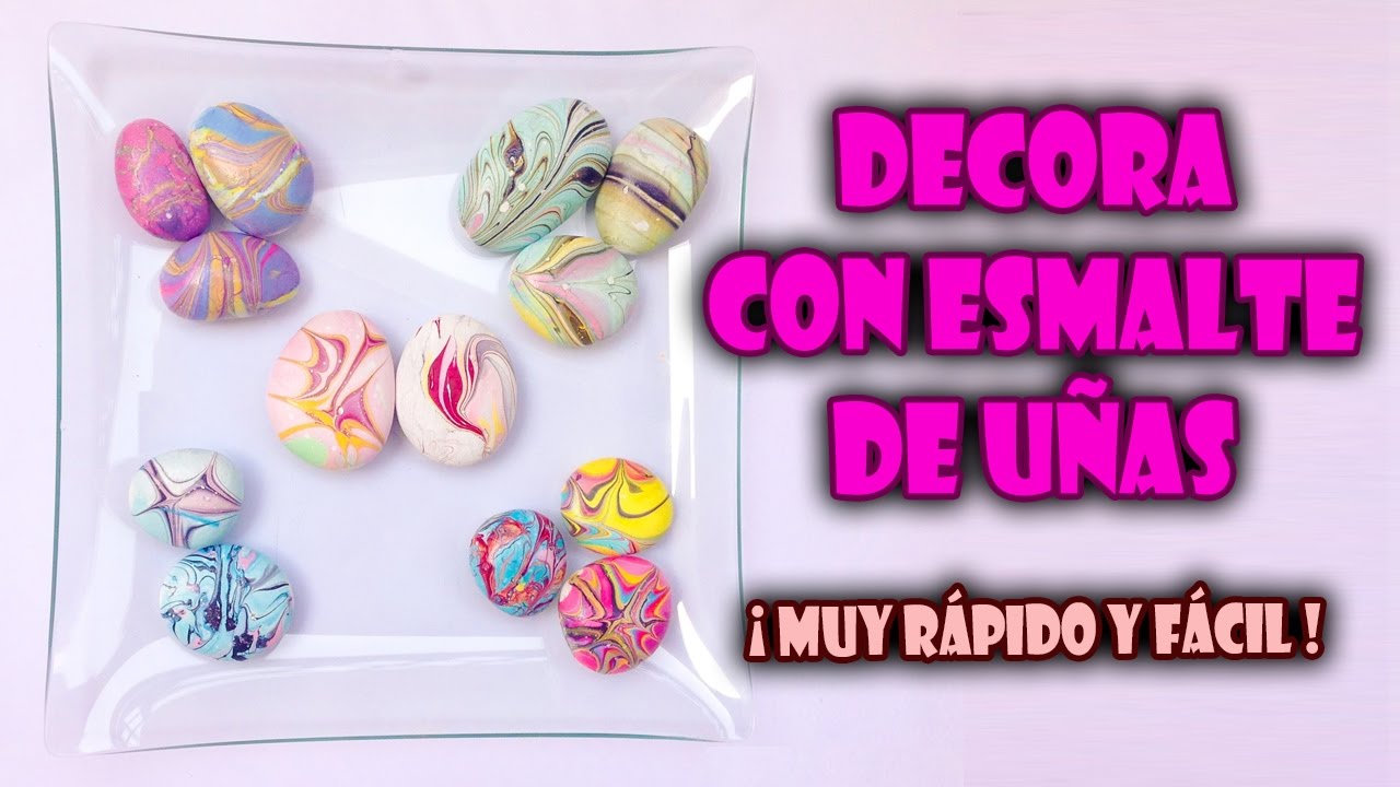Pintando piedras con esmalte de uñas