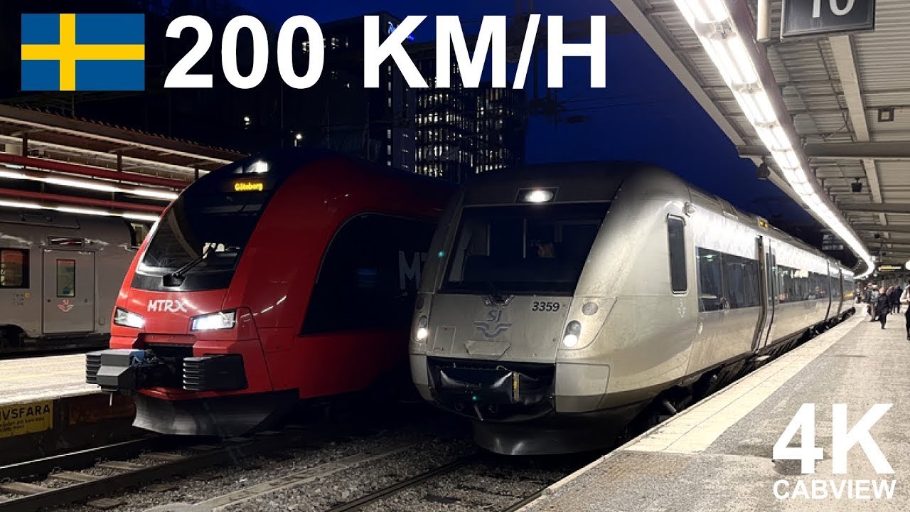 SWEDISH EXPRESS TRAIN - 4K CABVIEW (Stockholm to Sundsvall)