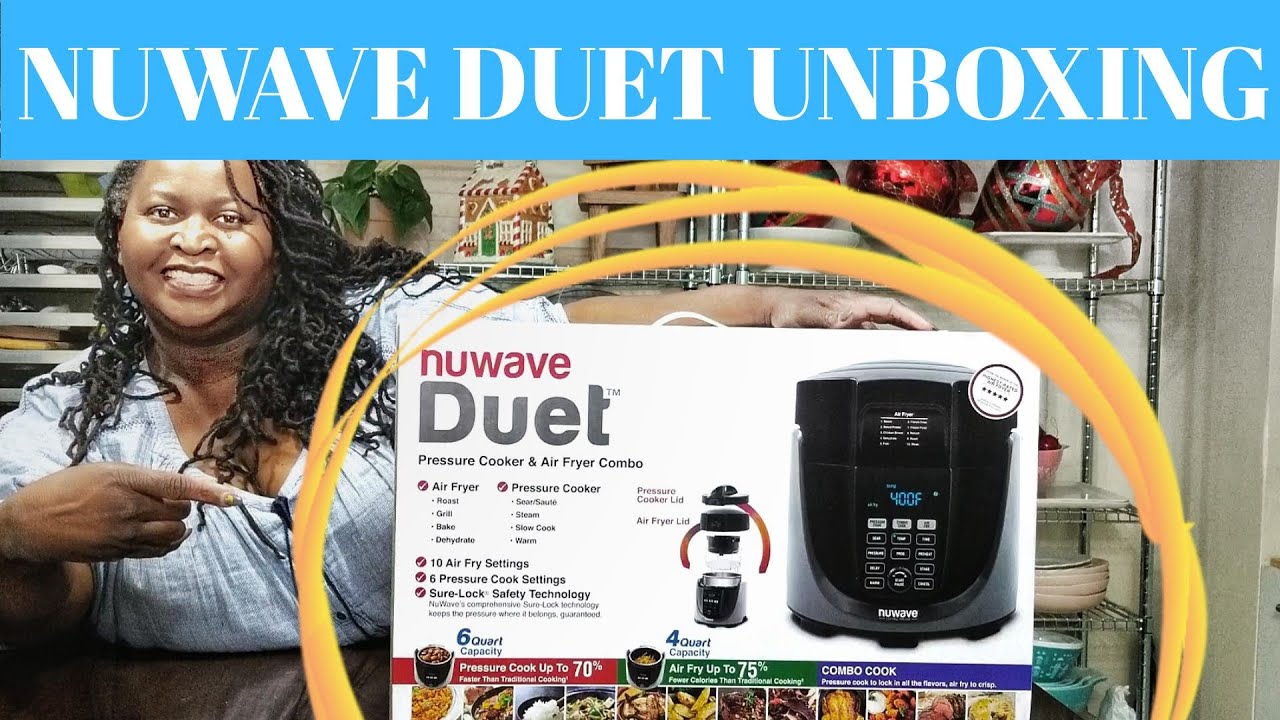Nuwave DUET combination pressure cooker and air fryer UNBOXING. You choose the first thing I cook!