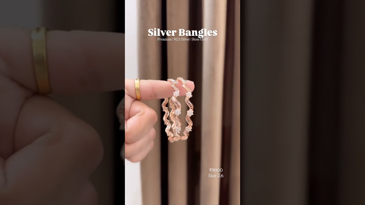 Silver Bangles🌸 Pure 925 Silver Bangles #925silver #bangles #ladiesfashion #trending #girlsstyle