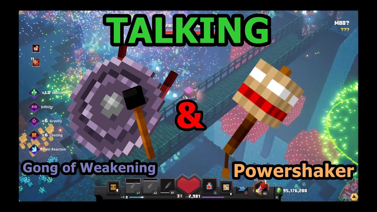 Powershaker and Gong of Weakening: What Do and Which Use? - Minecraft Dungeons
