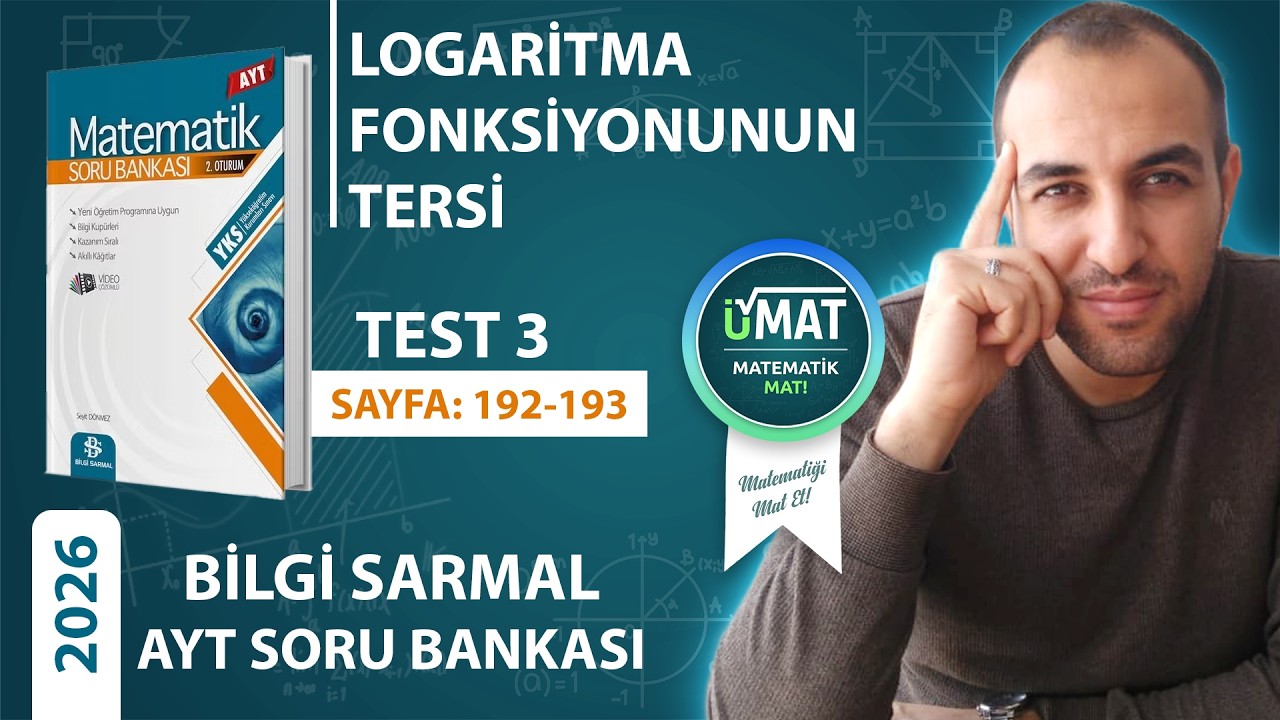 2026 BİLGİ SARMAL AYT MATEMATİK LOGARİTMA TEST 3(KONU ANLATIMLI)
