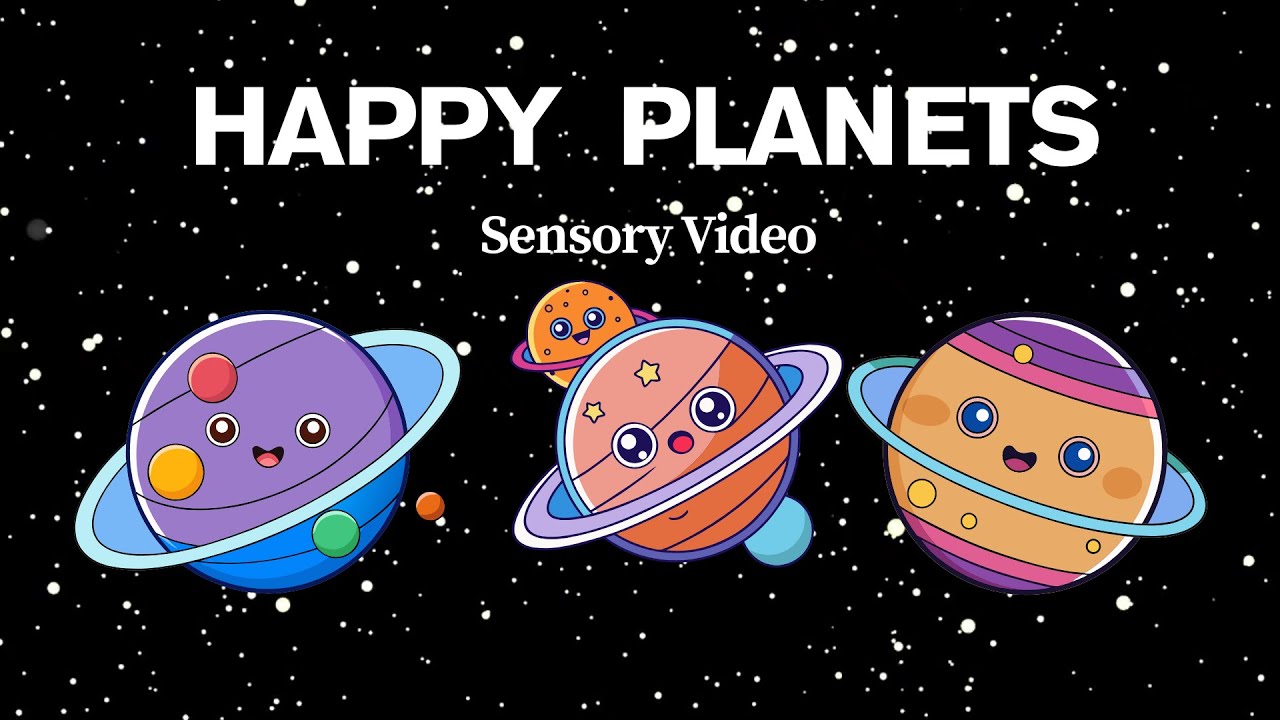 Baby Bear | Happy Planets  | Visual Tracking and Calming Music