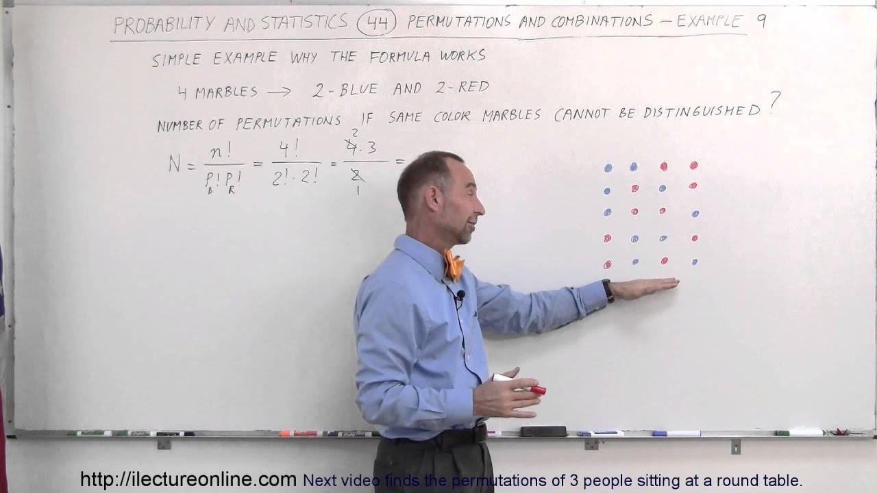 Probability & Statistics (44 of 62) Permutations and Combinations - Example 9