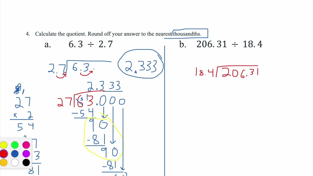 SY26 6th Grade M3T1 Study Guide Course 1