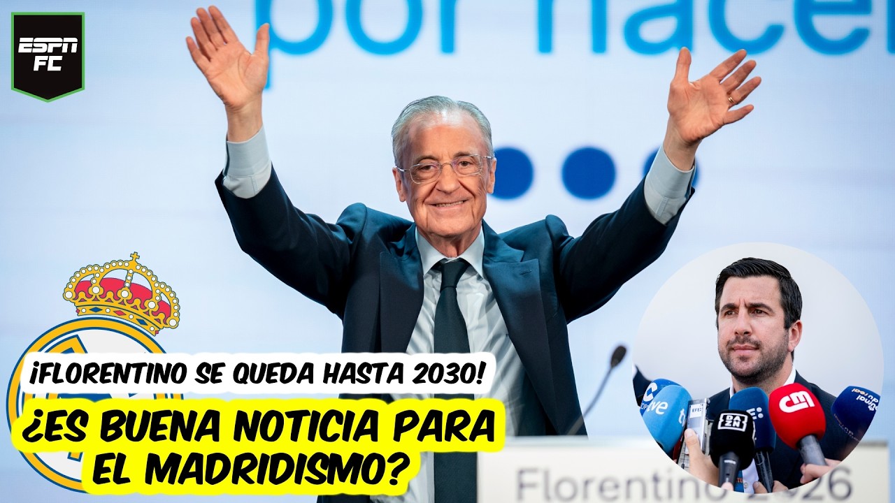 FLORENTINO P&Eacute;REZ GANA LAS ELECCIONES y seguir&aacute; como presidente del REAL MADRID hasta 2030 | ESPN FC