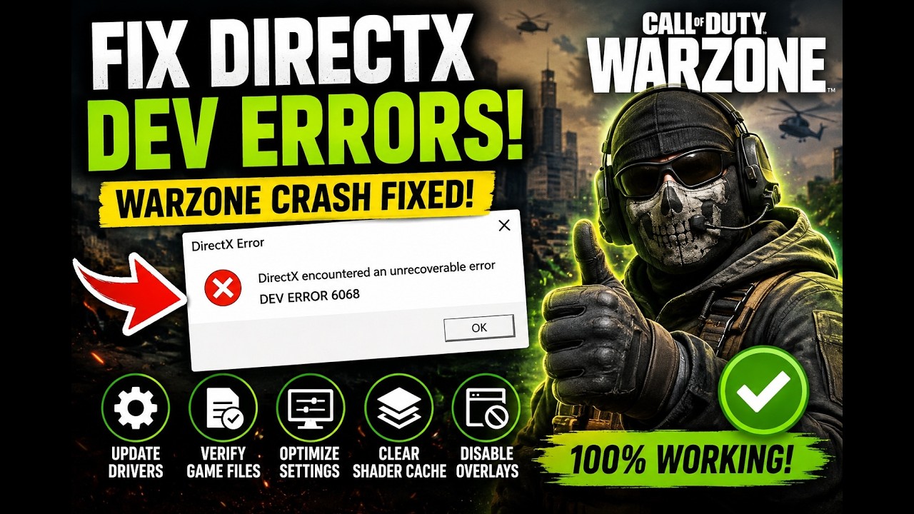 How To Fix Warzone DirectX DEV Errors &ndash; Easy 2026 Guide!