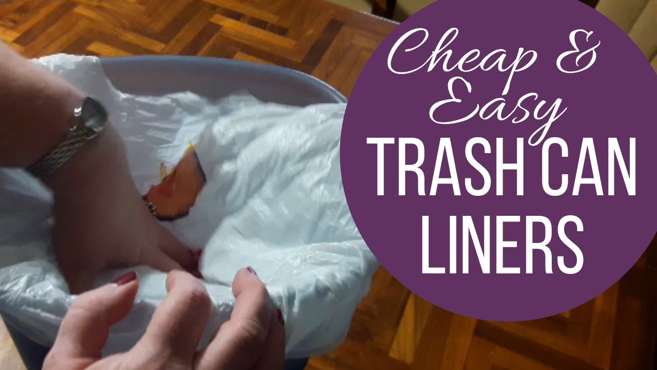 An Easy & Frugal Way To Line Small Trash Cans