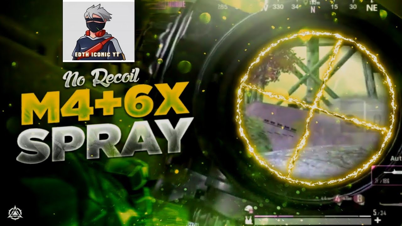 M416 + 6x Spray //Zero Recoil #bgmi #pubg #m416spray #EDTHICONICYT