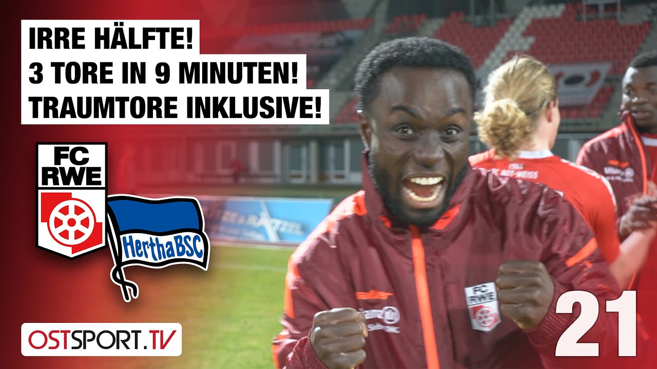 Irre H&auml;lfte! 3 Tore in 9 Minuten! Traumtore inklusive! RWE - Hertha II | Regionalliga Nordost