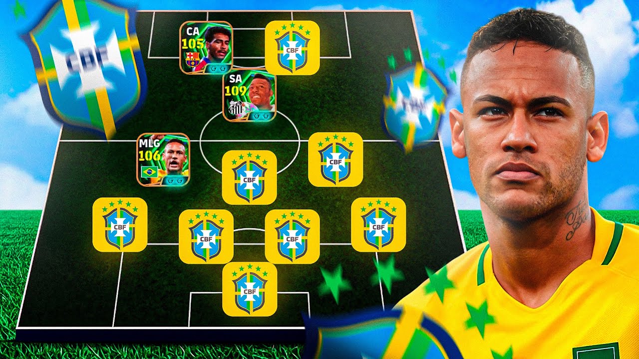 MONTEI UM TIME s&oacute; de Brasileiros no Efootball Mobile