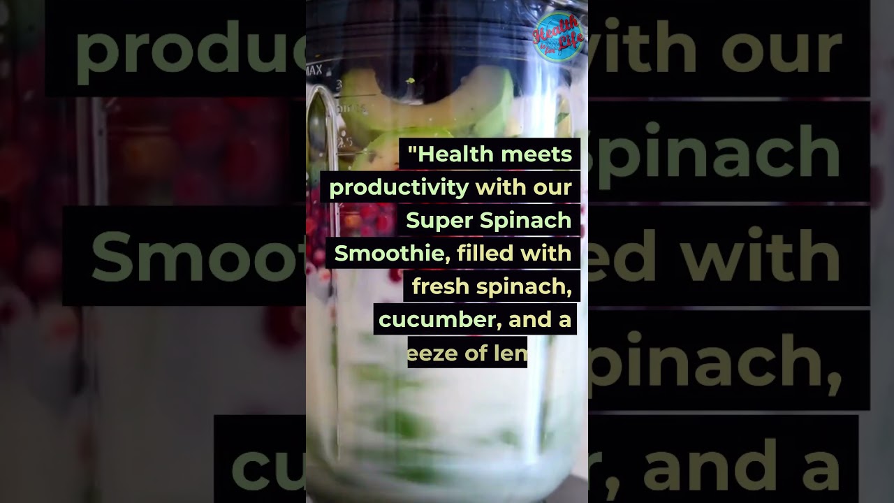 Health is for Life Smoothies  Super Spinach Smoothie 4  