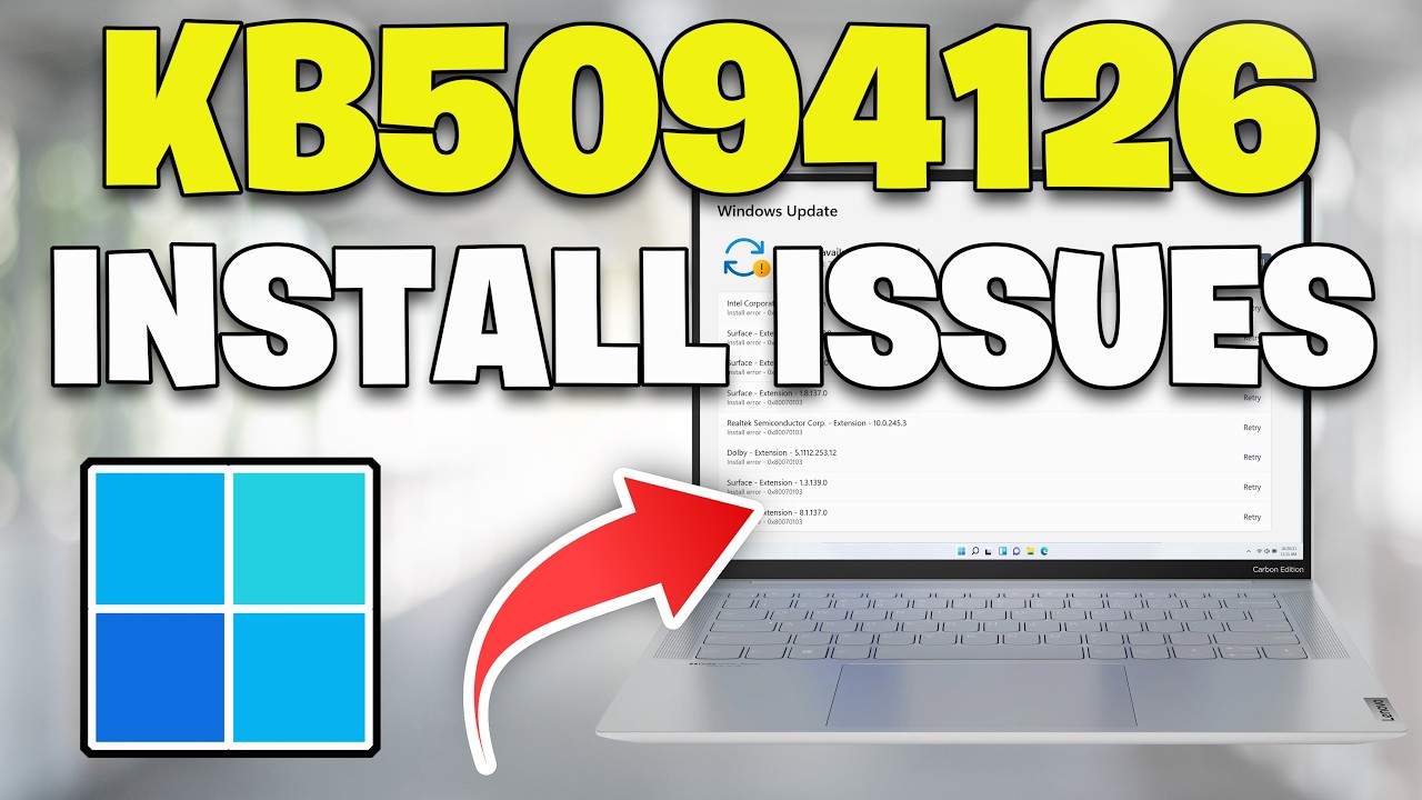 Исправление ошибки 0x800f0845/0x80040154/0x800706be при установке обновления KB5094126 в Windows 11.