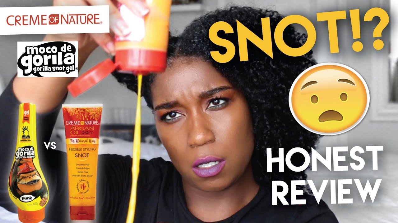 WHAT IS THIS!?! Battle Of The SNOTS - Gorilla Snot Gel vs. Creme of Nature Snot Gel