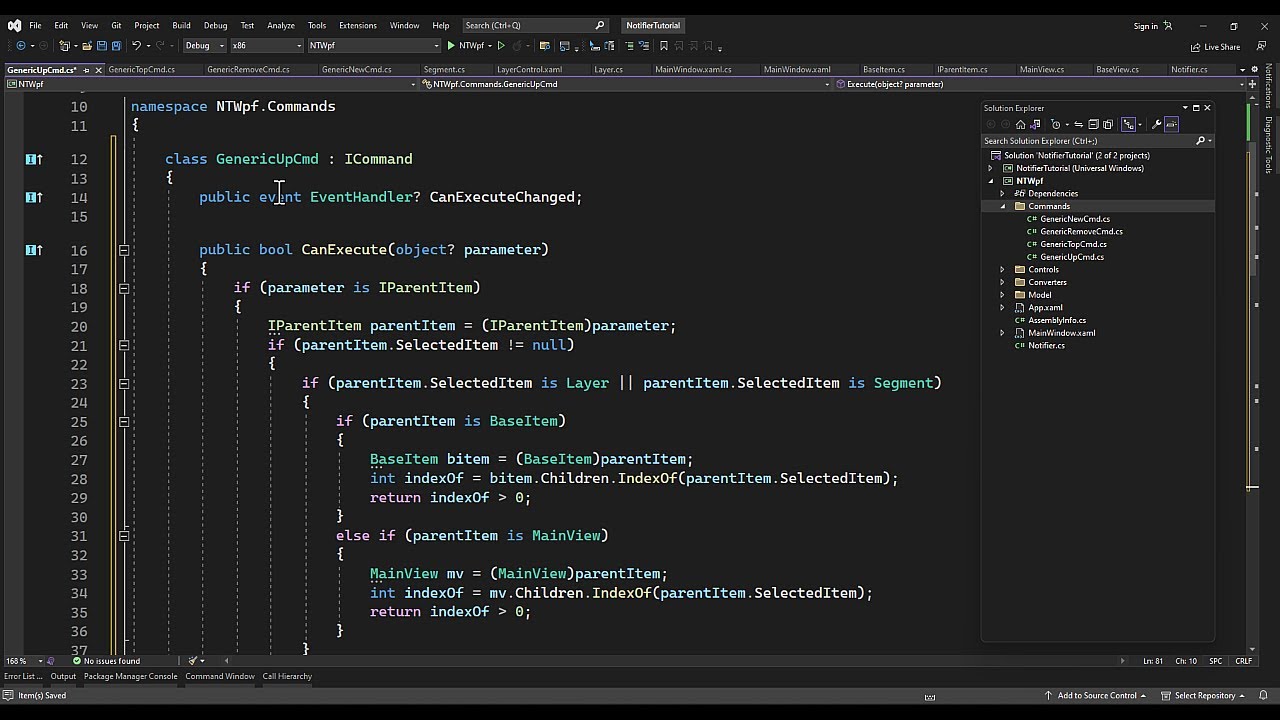 WPF ICommand UpCommand