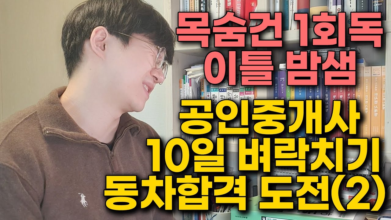 공인중개사 열흘 벼락치기 좀비모드 브이로그 2편