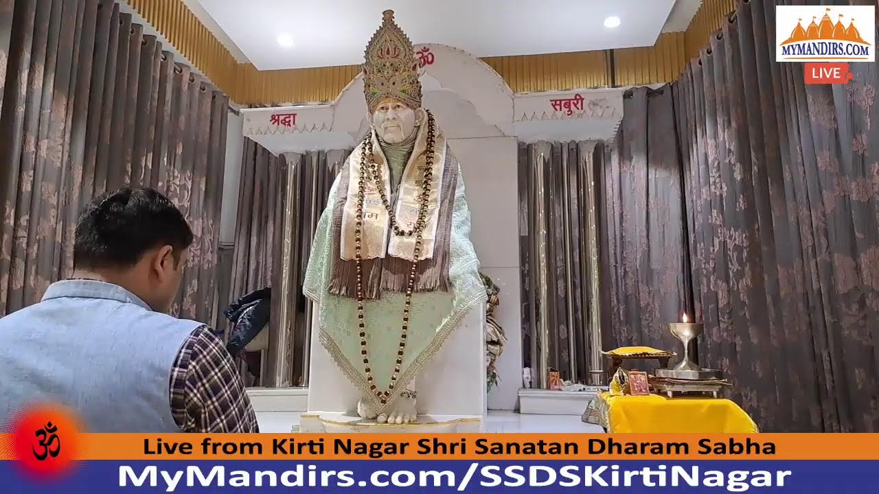 ॐ 19-Jan-2026 LIVE !! Mandir SSDS Kirti Nagar (Evening) | 🔴 MyMandirs.com
