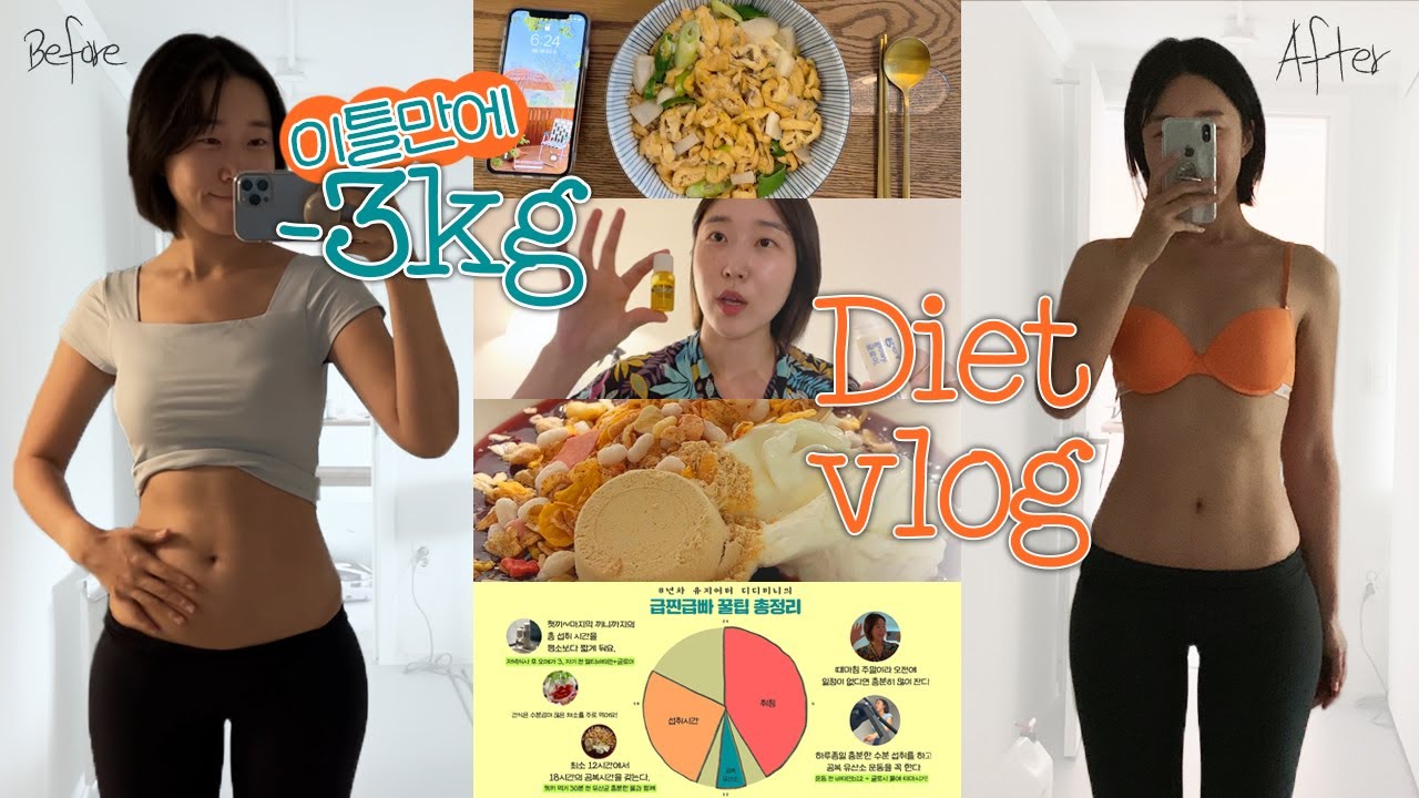 🏖휴가 때 찐 살 이틀이면 복구 가능! 22kg 감량 8년차 유지어터 디디미니의 꿀팁 가득 급찐급빠 다이어트 vlog. + 요즘 먹는 영양제까지 다 알려드려요!