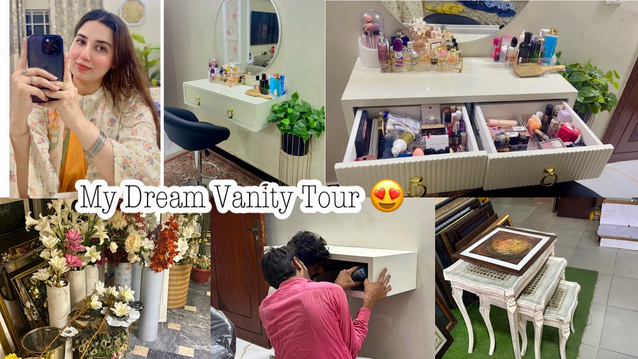 Finally My Dream Vanity is Here 😍 - Complete Vanity Setting + Tour ❤️