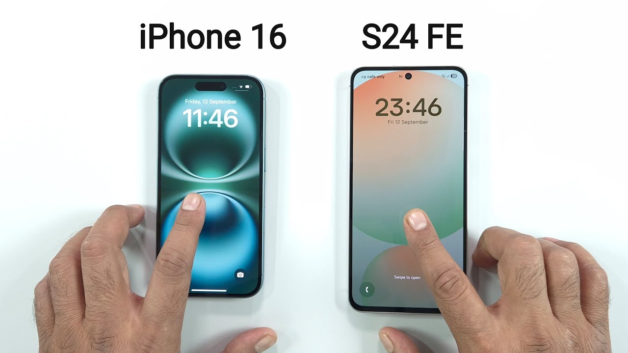 iPhone 16 vs Samsung S24 FE - SPEED TEST!