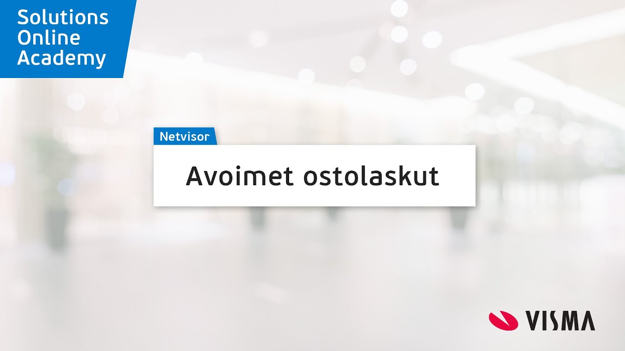 Netvisor Academy - Avoimet ostolaskut