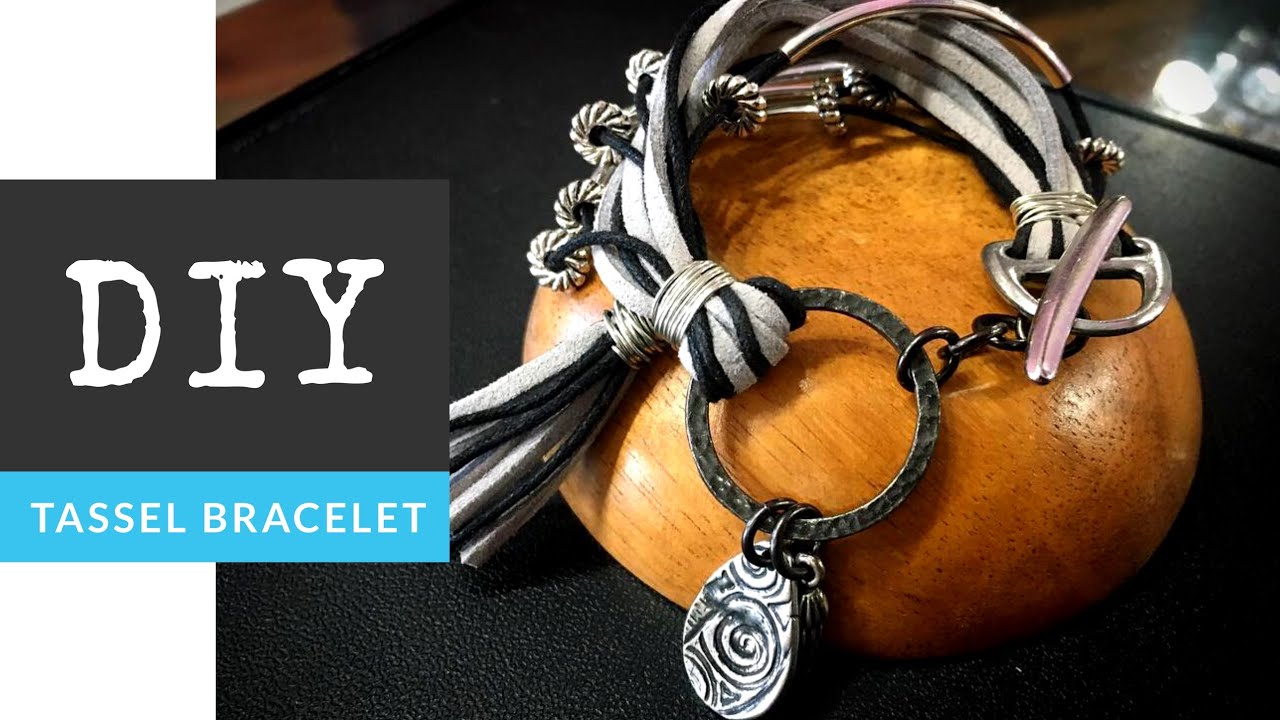 How To Make A Funky Wire Cord Tassel & Charm Bracelet