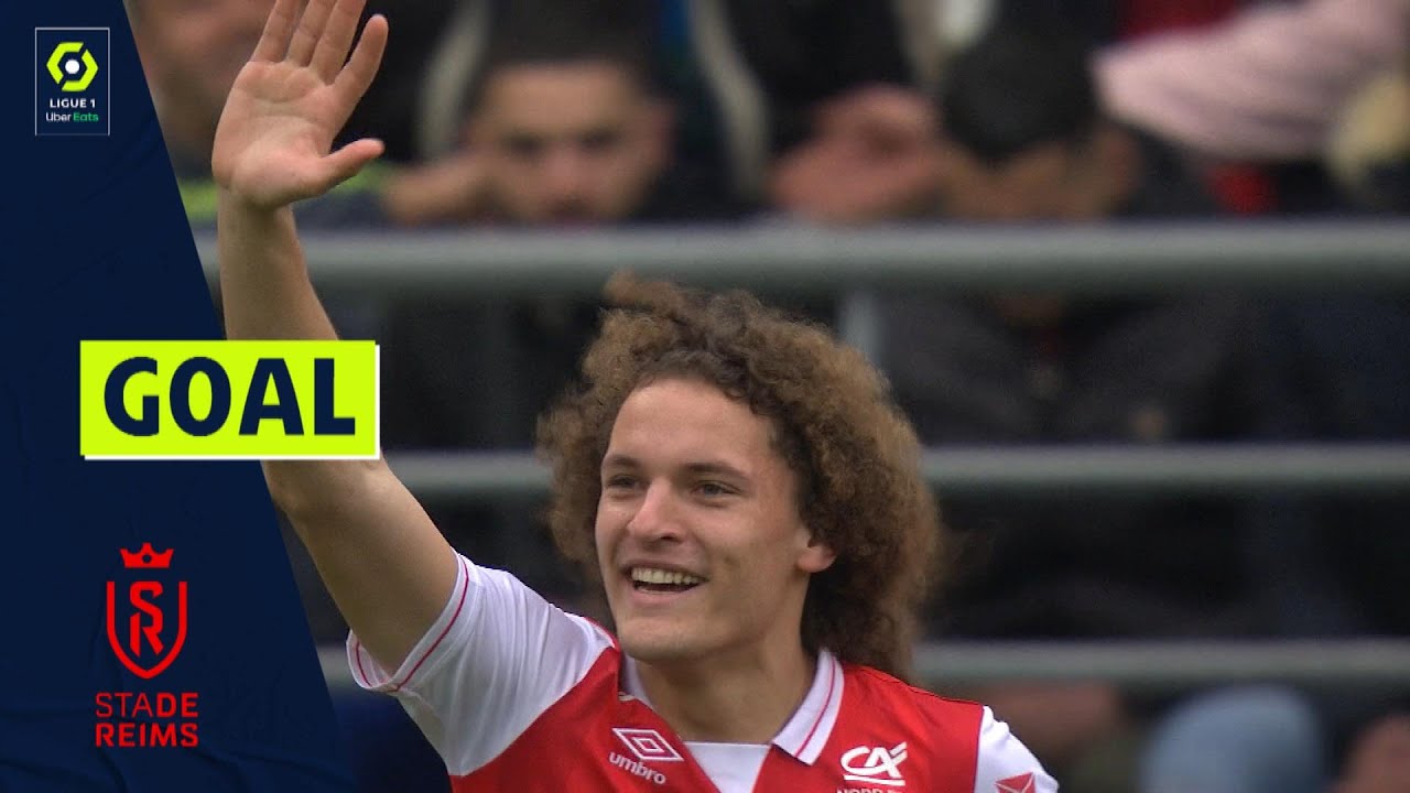 Goal Wout FAES (4' - SdR) STADE DE REIMS - STADE BRESTOIS 29 (1-1) 21/22