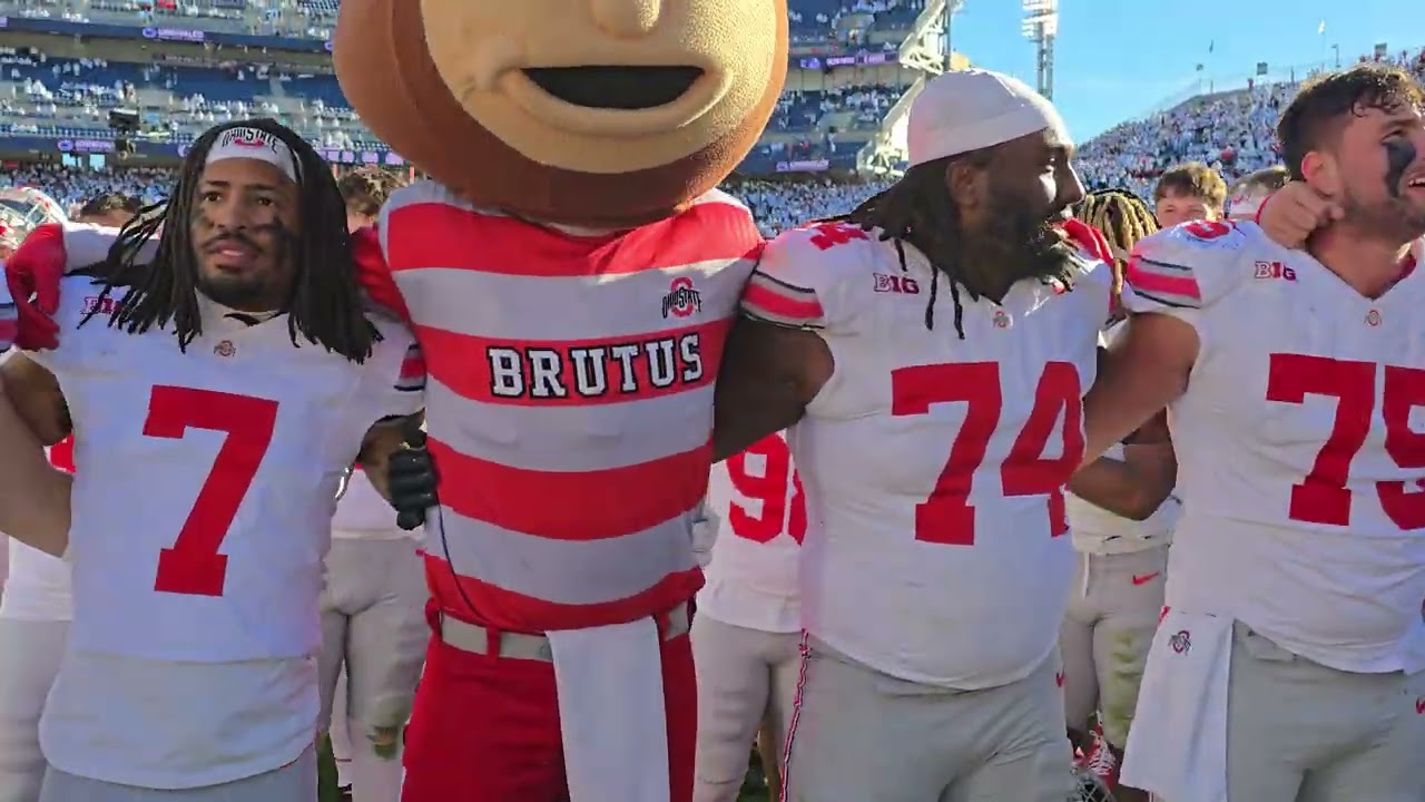 Ohio State On-Field Celebration Following the Buckeyes' 20-13 Win At Penn State