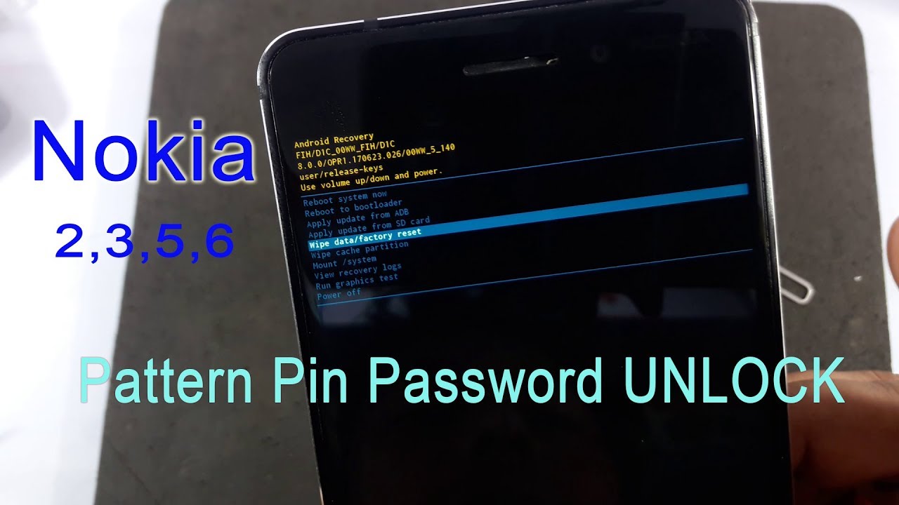 Nokia 6 Unlock Pattern lock || Hard Reset