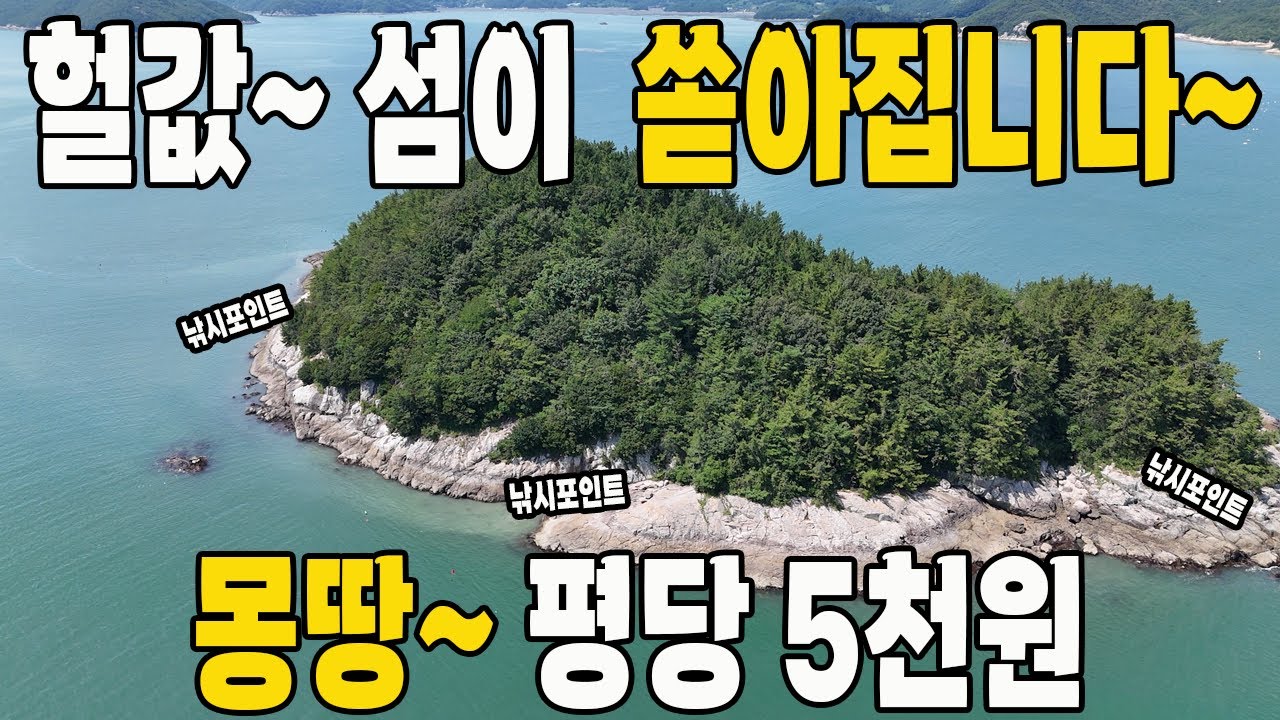 헐값에 섬이 통째로 나왔습니다~말도 않되는 가격! 너무 싸다~ 노다지 기회를 놓치지 마세요.