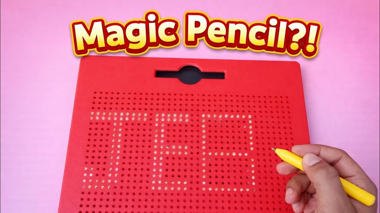 Tiny magnetic balls pop up from inside to create fun and magical drawings!
