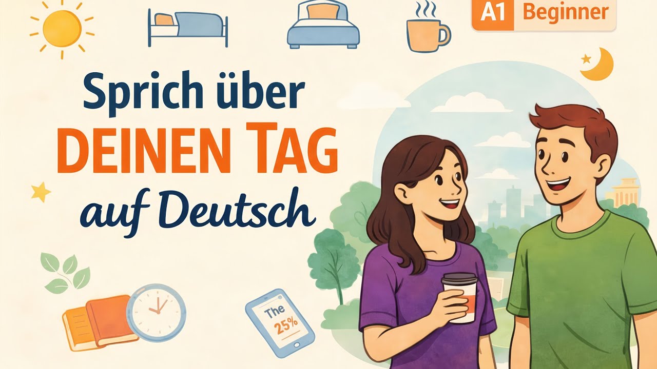 Talk About Your Day in German 🇩🇪 | Daily Life Conversation for Beginners (A1-A2)