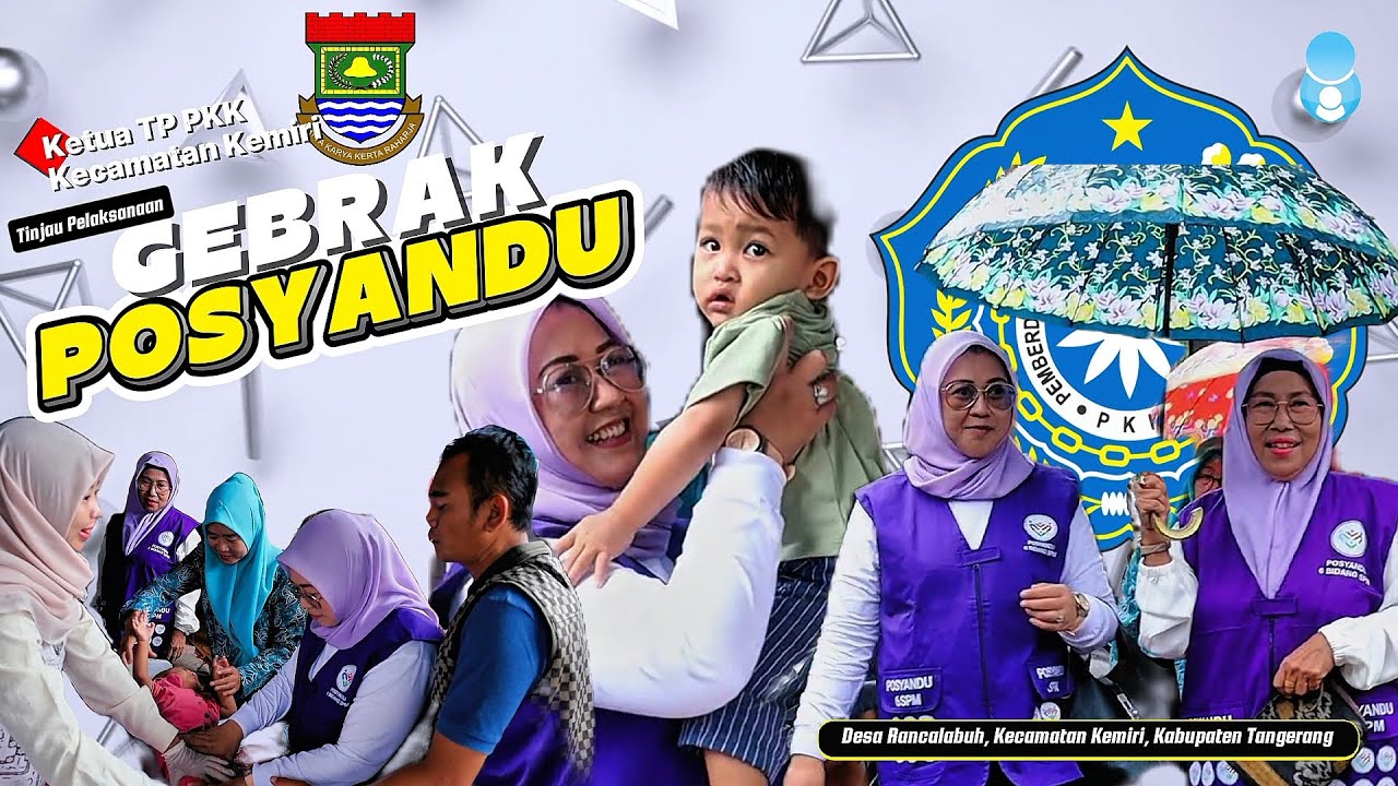 Camat Kemiri dan Ketua TP PKK Kecamatan Kemiri Tinjau Gebrak Posyandu di Desa Rancalabuh