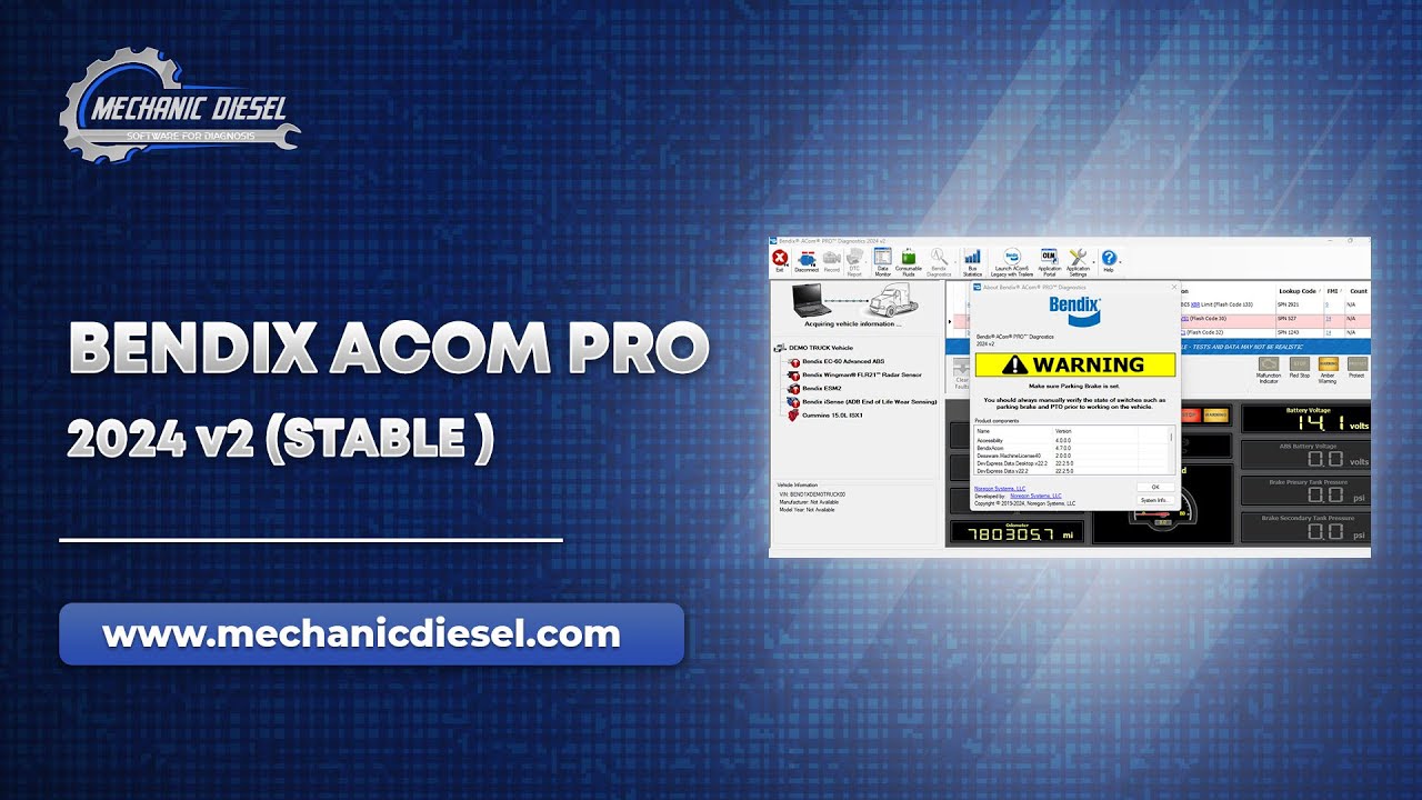 Exploration of BENDIX ACOM PRO 2024 v2 Software Features