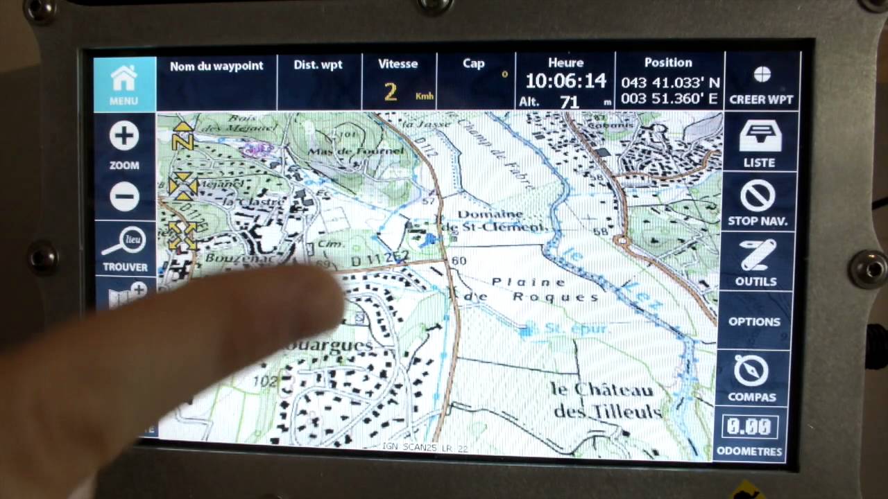 Présentation de l'interface Tout-terrain de GPS Globe - Ozi explorer
