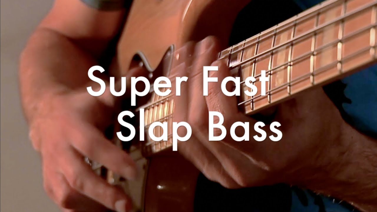 Super fast slap bass exercise - Bass tutorial - triplets