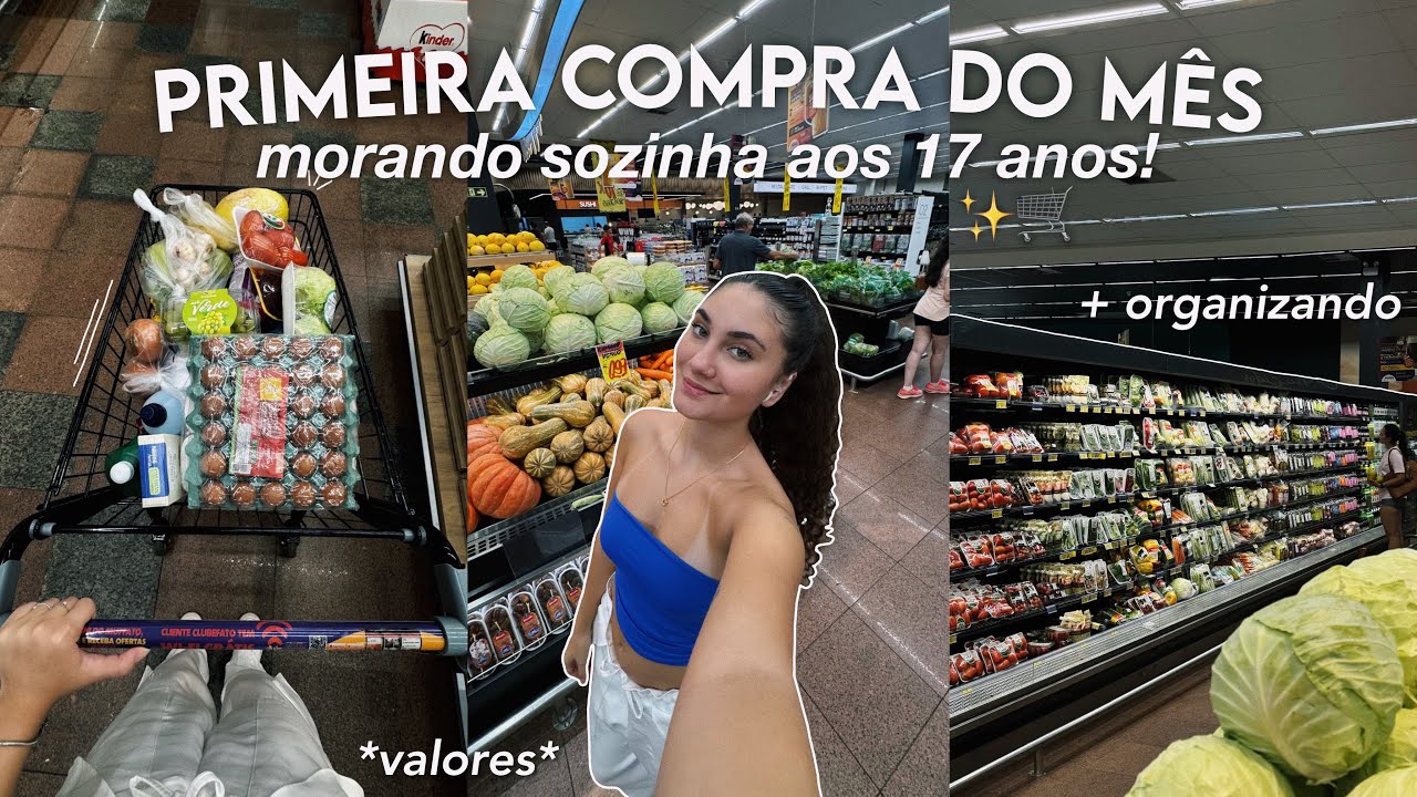 minha primeira compra do mês! 🛒✨ *morando sozinha aos 17 anos*