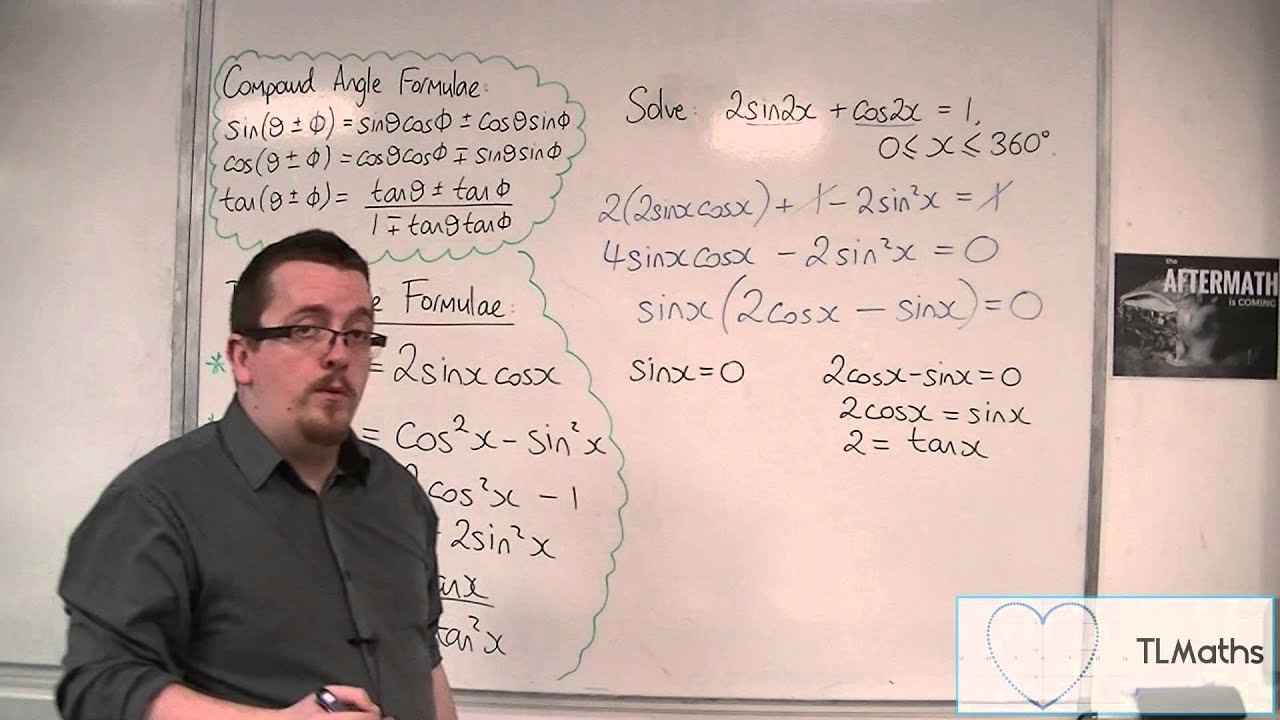 OCR MEI Core 4 1.20 Using a Double Angle Formula to Solve an Equation