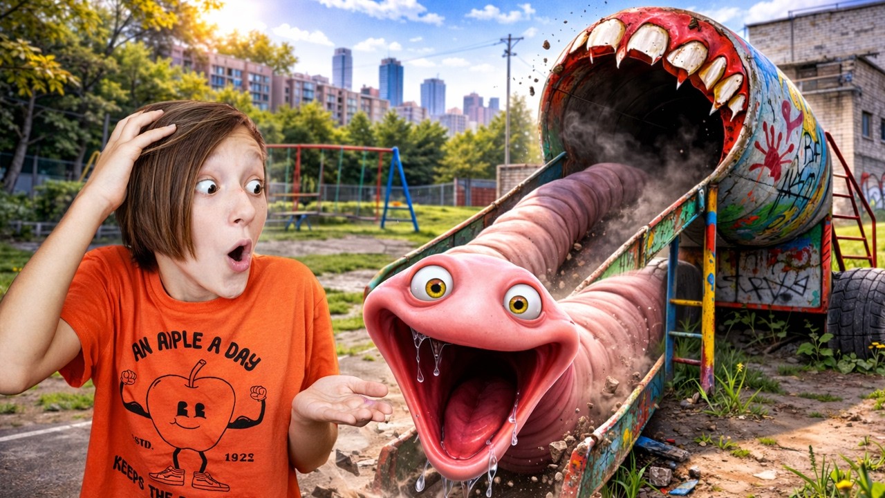 НИКОГДА НЕ КОРМИ ГОЛОДНОГО ЧЕРВЯ в Горке Пожиратель ! HUNGRY WORM в реальной жизни